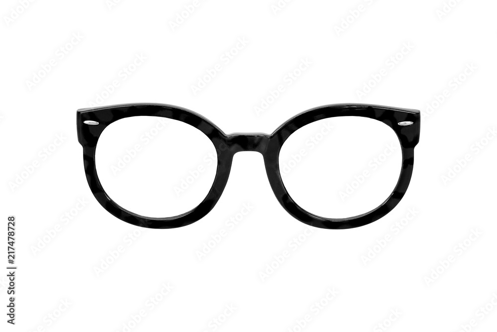 Black glasses isolated on white background for applying on a portrait Black glasses isolated on white background for applying on a portrait