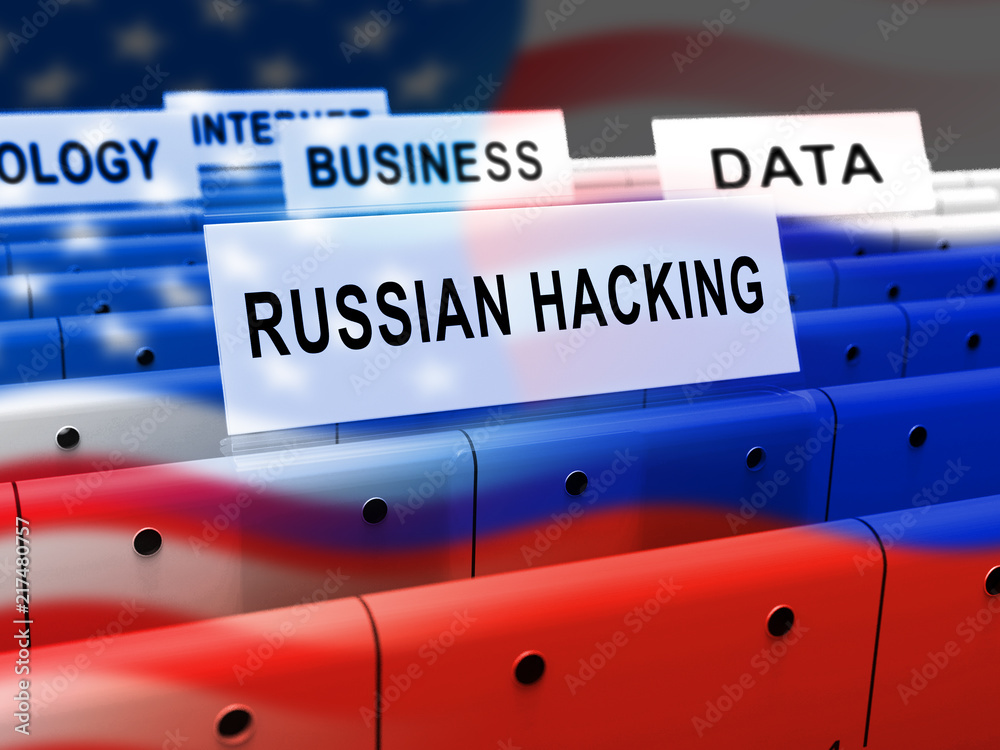 Russian Hacking Election Attack Alert 3d Illustration Russian Hacking Election Attack Alert 3d Illustration