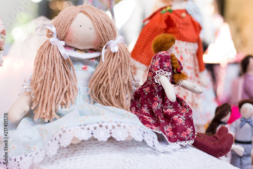 Fotografering handmade cloth dolls