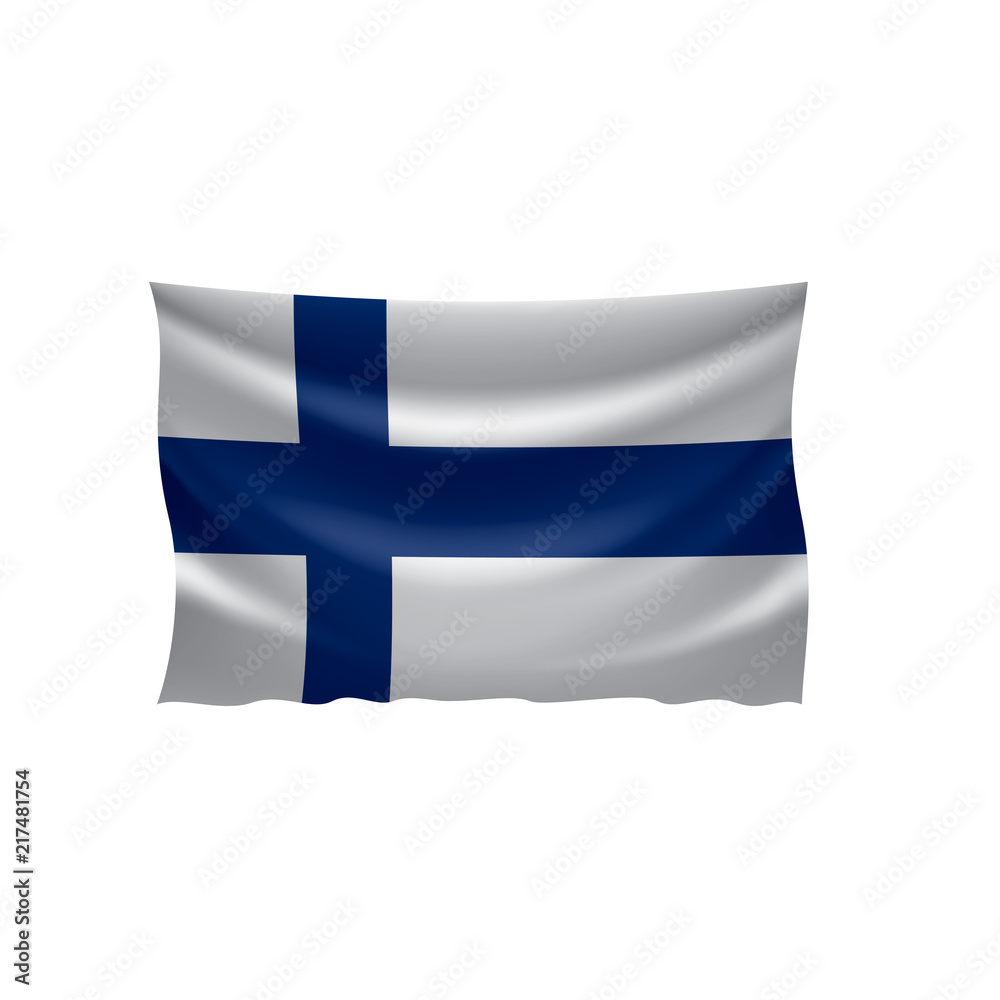 Finland flag, vector illustration on a white background Finland flag, vector illustration on a white background