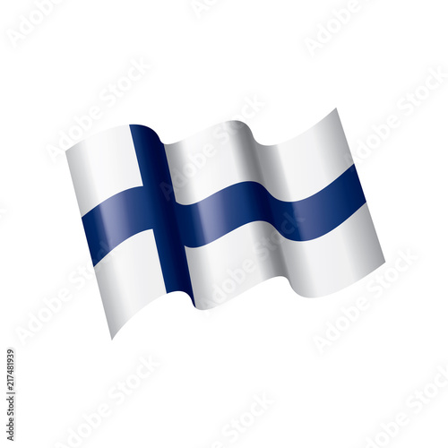 Finland flag, vector illustration on a white background