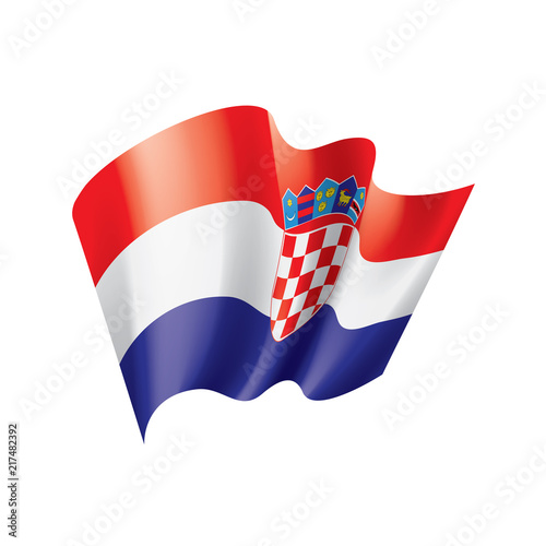 Croatia flag, vector illustration on a white background Free Download Croatia flag, vector illustration on a white background - GFXLoad