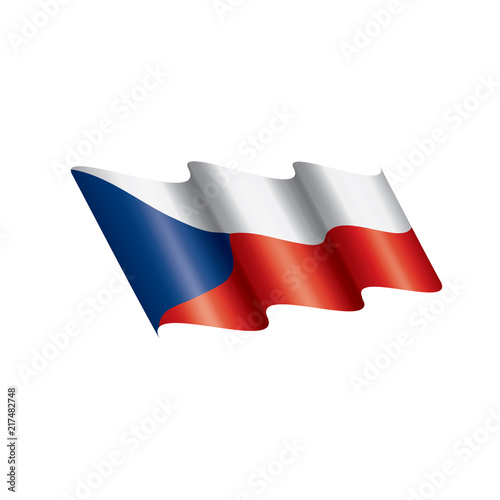 Czechia flag  vector illustration on a white background
