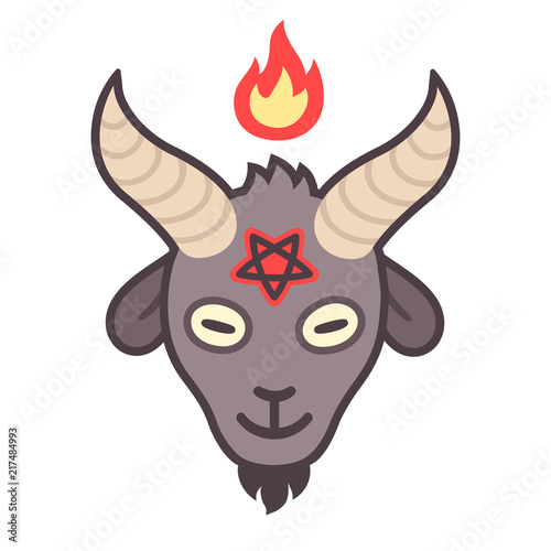 Satan goat head