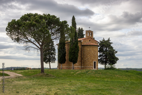 chapel in Tuscany in Val di Orcia near Pienza  photo