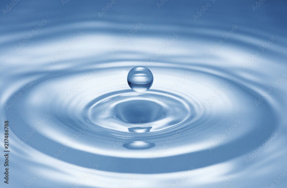 water surface with droplet splash water surface with droplet splash