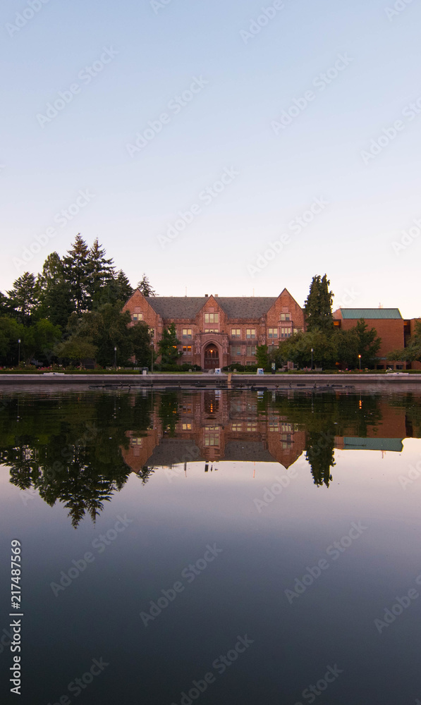 Gothic Buildings Reflection