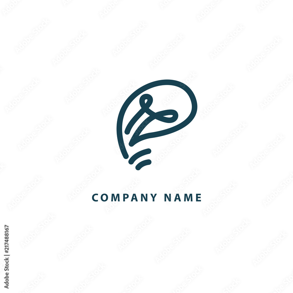 Fototapeta premium Inspiration, creative agency, innovation, energy, electric, designer, training, education web icon.