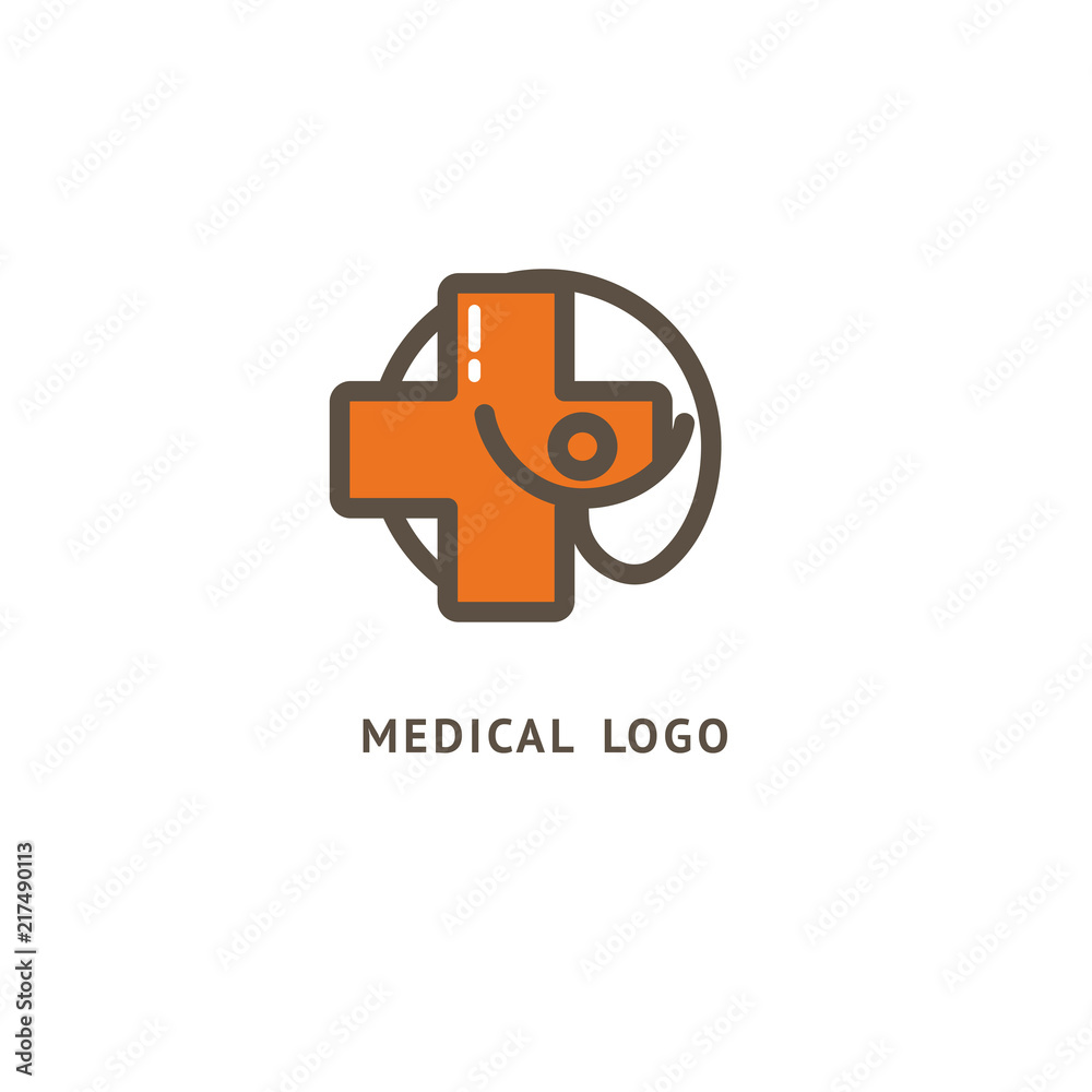 Vector stock logo, abstract medical vector template