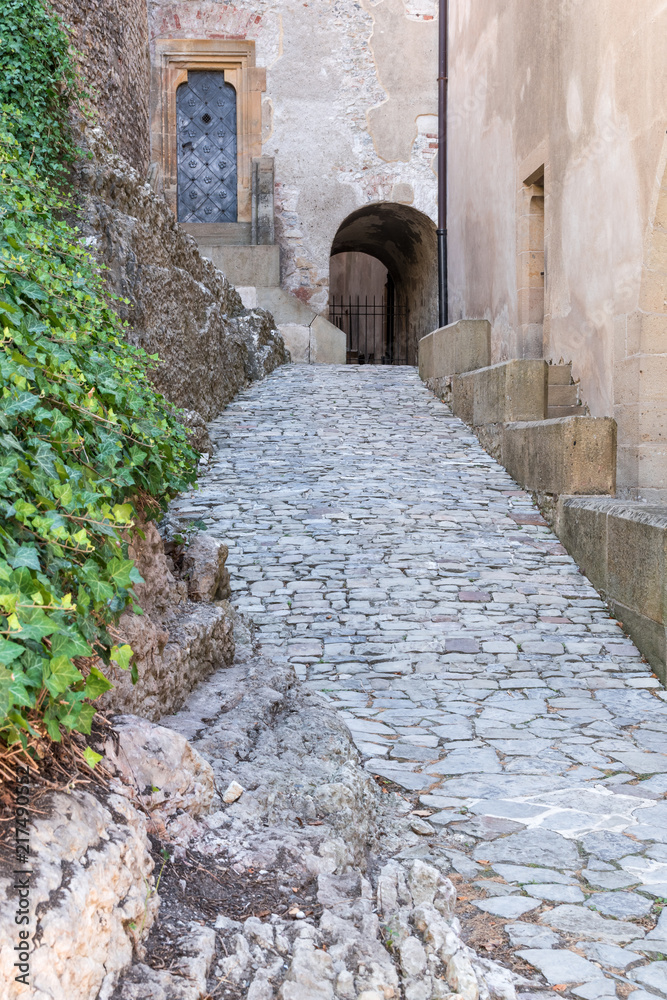 An aile leading to an medieval part of the castle of Karlstejn.