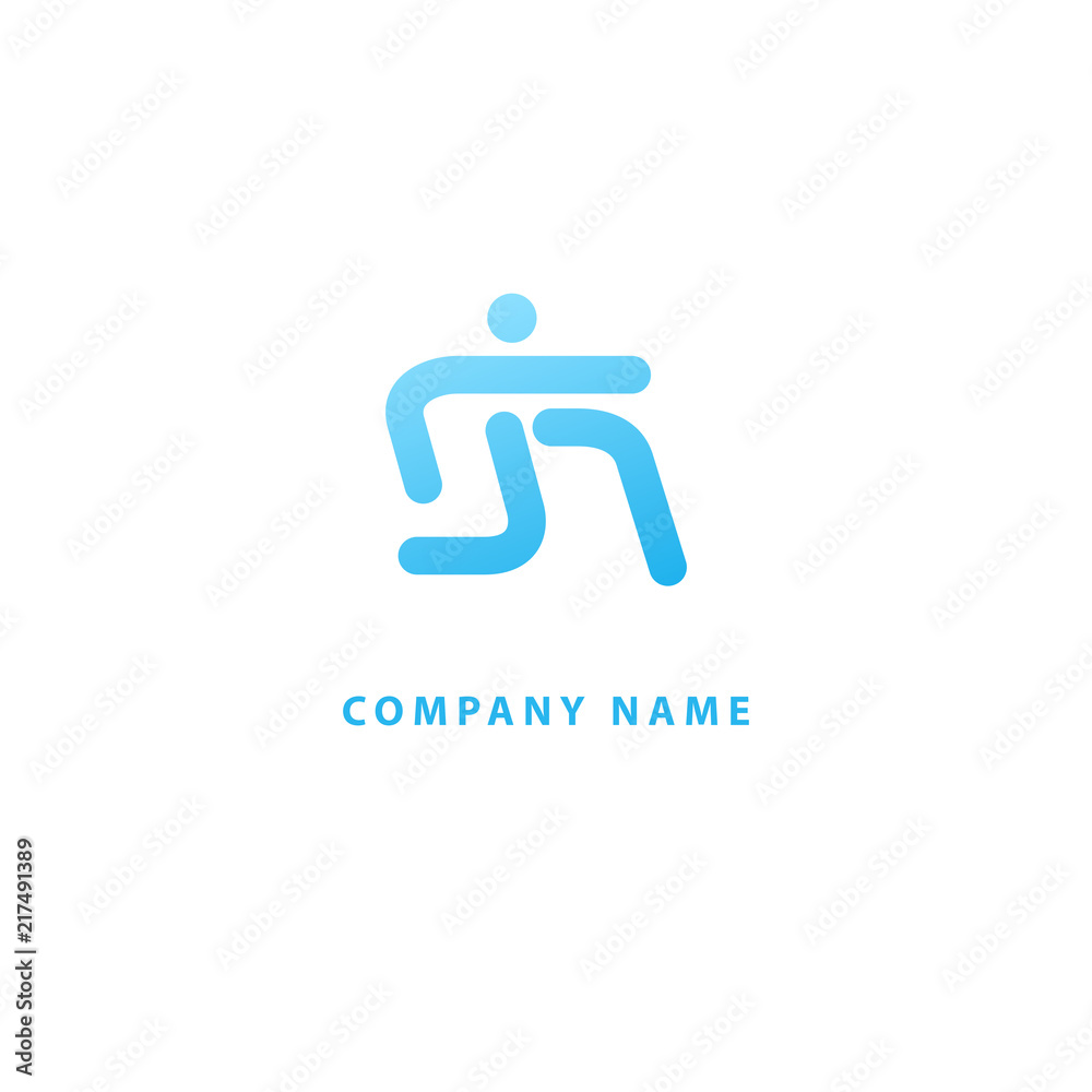 Abstract athlete logo vector design. Gym, sports games, fitness, business, trainer vector logo. Active person action logo. Fitness, sport web icon. Abstract athlete logo vector design. Gym, sports games, fitness, business, trainer vector logo. Active person action logo. Fitness, sport web icon.