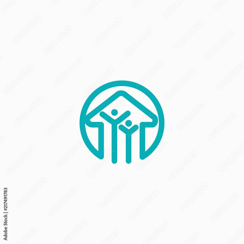 Abstract real estate agent logo icon vector design. Rent, sale of real estate vector logo, House cleaning, home security. Vector man and house logo concept. Abstract real estate agent logo icon vector design. Rent, sale of real estate vector logo, House cleaning, home security. Vector man and house logo concept.