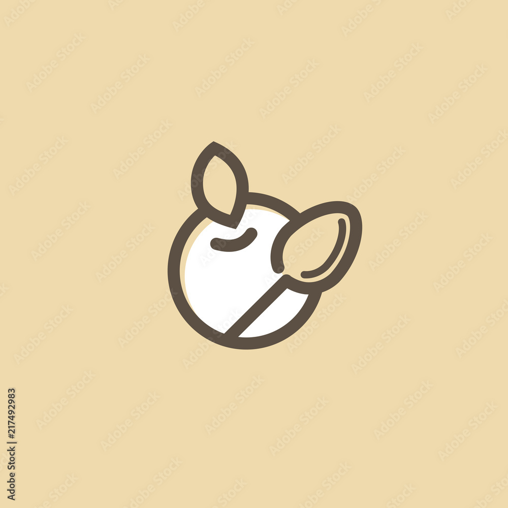 Abstract food logo icon vector design. Recipe, cooking, course, cafe, restaurant, vegan food vector logo. Editable Design. Apple with green leaf logo. Cooking food, menu web icon. Abstract food logo icon vector design. Recipe, cooking, course, cafe, restaurant, vegan food vector logo. Editable Design. Apple with green leaf logo. Cooking food, menu web icon.