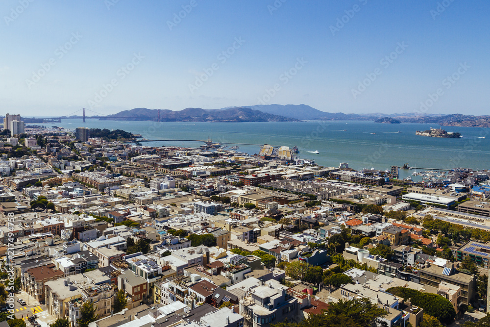 Aerial View of the City of San Francisco and the San Francisco Bay