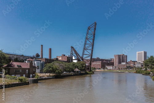 View of the City of Cleveland over the Cuyahoga River
