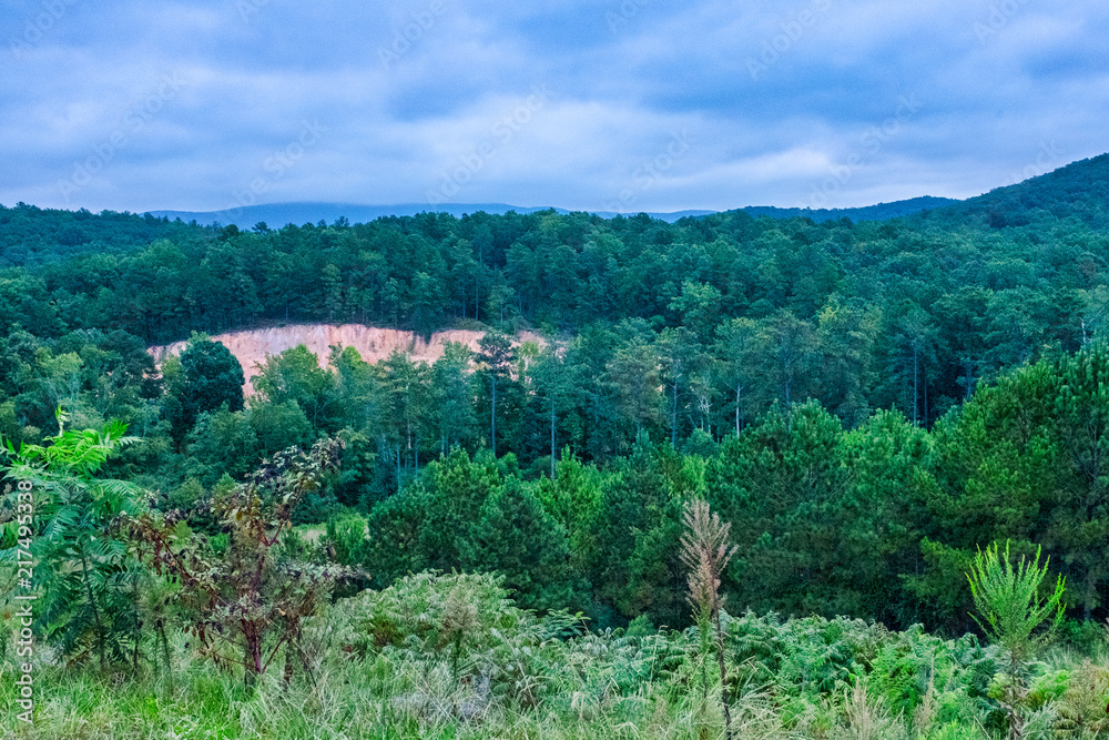 Early-morning clouds in the foothills just outside Anniston, Alabama, USA