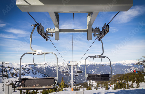 Chairlift at the top of Whistler Mountain.