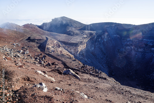 The Top Crater of the Mt. Fuji in Japan