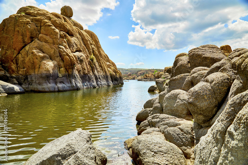 Lake surrounded by Boulders