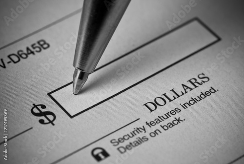 Making payments , writing the check 