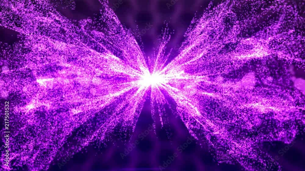 Digital intro background purple abstract animation of particle seamless.