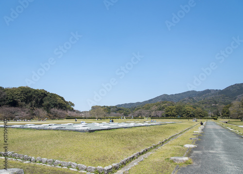 古代日本の大宰府政庁跡（福岡県太宰府市）