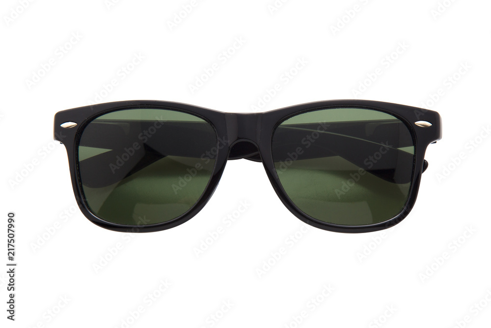 Cool sunglasses isolated on white background, top view. Cool sunglasses isolated on white background, top view.