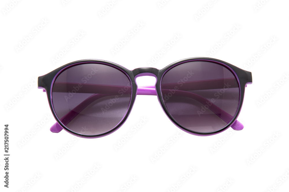 Cool sunglasses isolated on white background, top view. Cool sunglasses isolated on white background, top view.