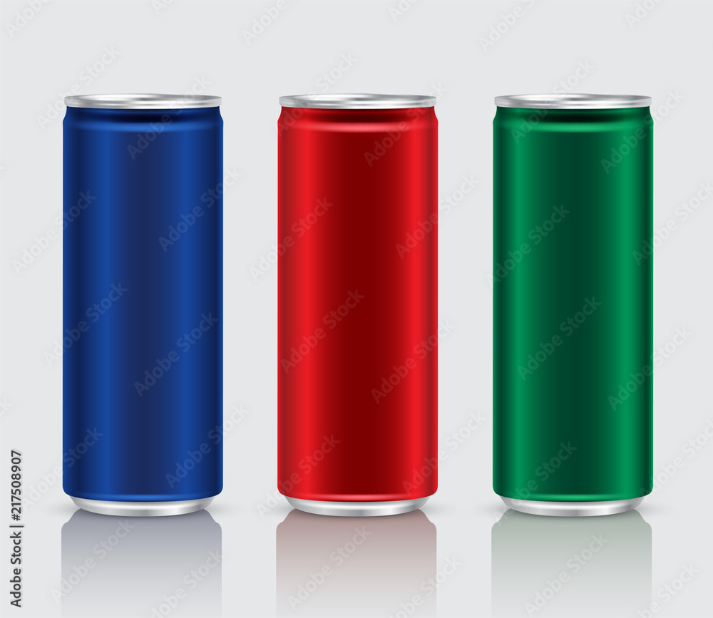 Aluminum Can Template on White Background : Vector Illustration Aluminum Can Template on White Background : Vector Illustration