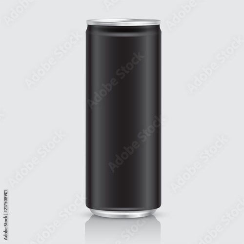 Aluminum Can Template on White Background : Vector Illustration