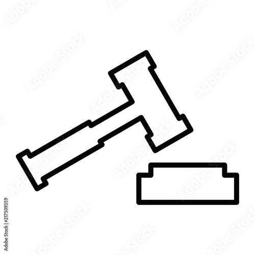 Gavel logo. Justice icon. Law symbol. Vector eps 08.