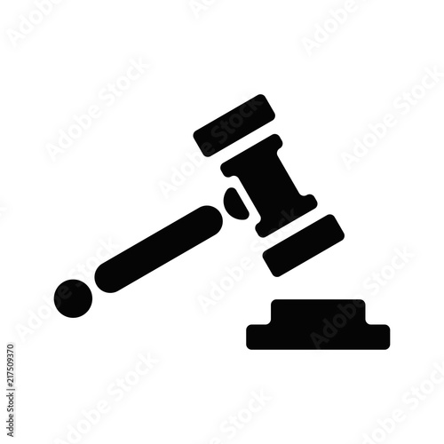 Gavel logo. Justice icon. Law symbol. Vector eps 08.