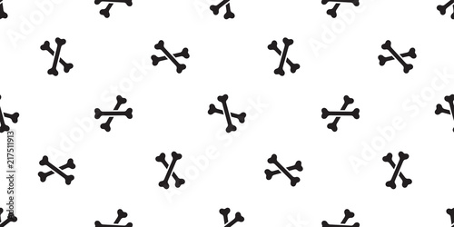 Crossbones seamless pattern vector Halloween skull bone pirate Ghost scarf isolated repeat wallpaper tile background