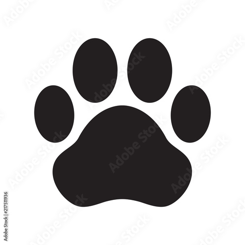 dog paw vector icon logo cartoon character illustration cat clip art french bulldog