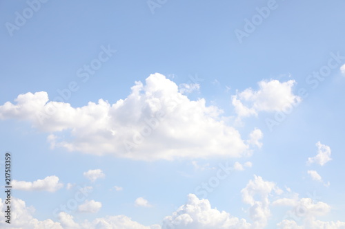 Cloudy blue sky abstract background, blue sky background with tiny clouds © Leejeongjin