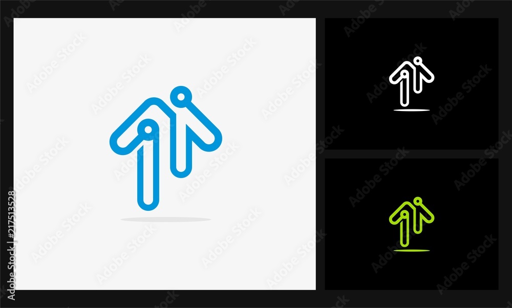 abstract human arrow logo abstract human arrow logo