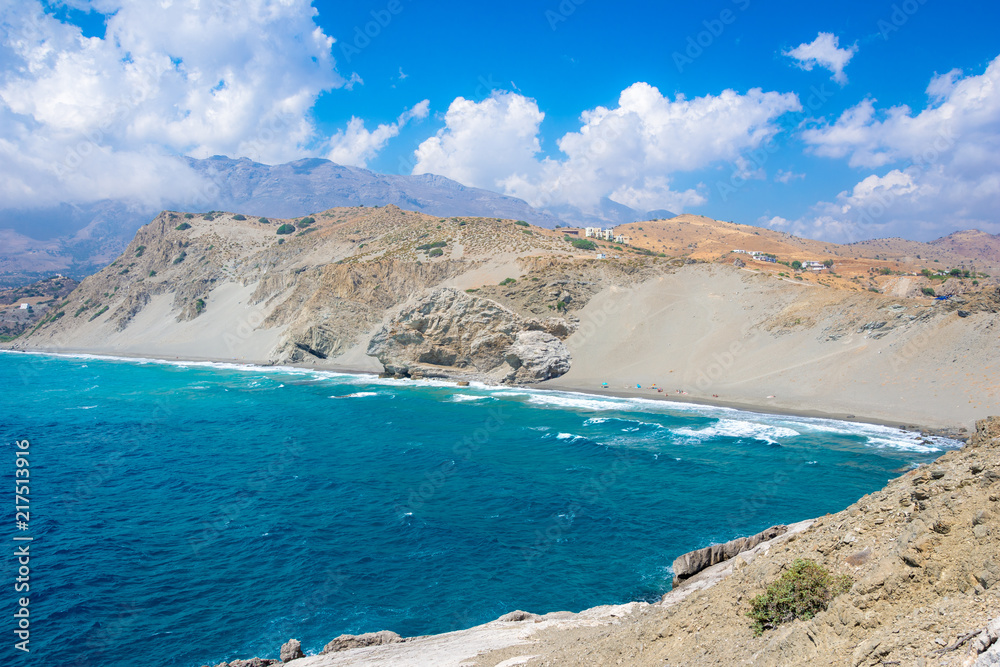 Sand hills in Agios Pavlos beach, south Crete, Greece.