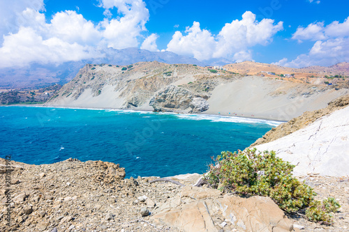 Sand hills in Agios Pavlos beach, south Crete, Greece.