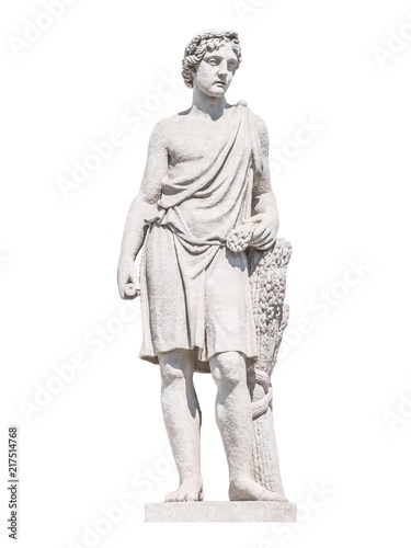 sculpture of the ancient Greek god Adonis isolate