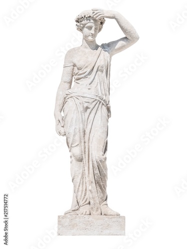sculpture of the ancient Greek god Ceres isolate