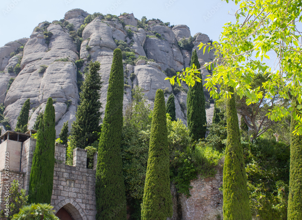 Mountain landscape on Montserrat Spain