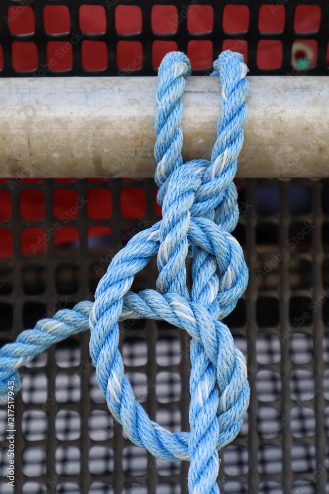 Fototapeta premium Blue Nautical Fishing Rope