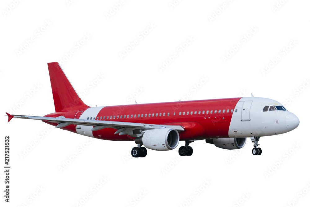 Obraz premium Jet Airplane on white background