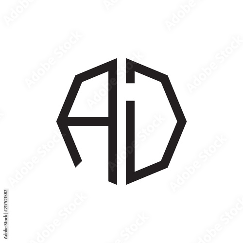 two letter AD octagon logo