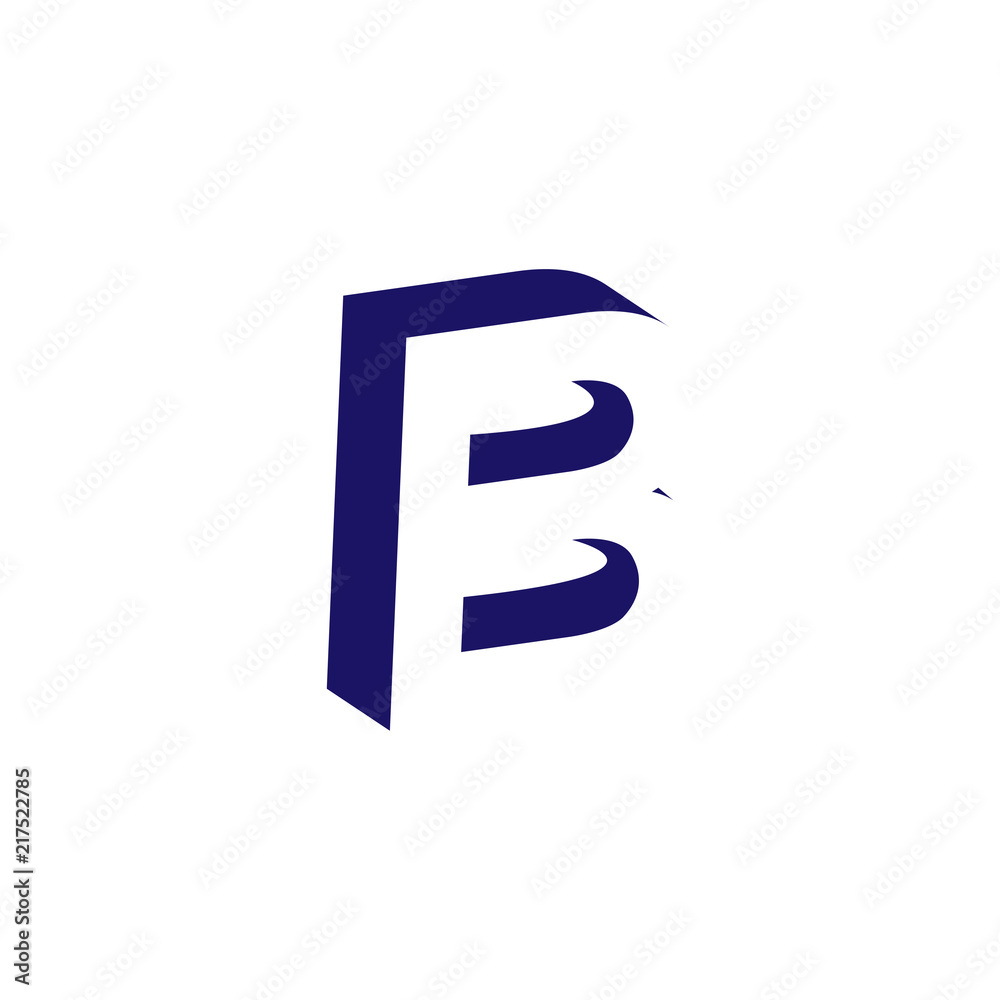 B Letter logo in negative space B Letter logo in negative space