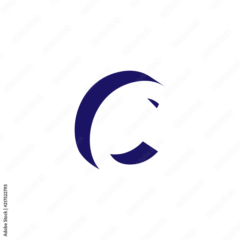 C Letter logo in negative space C Letter logo in negative space