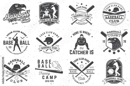 Baseball club badge. Vector illustration. Concept for shirt or logo, print, stamp or tee.