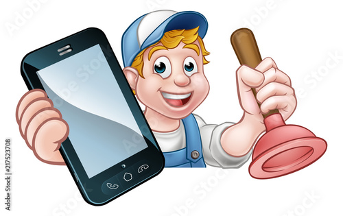 Plumber Handyman Phone Concept