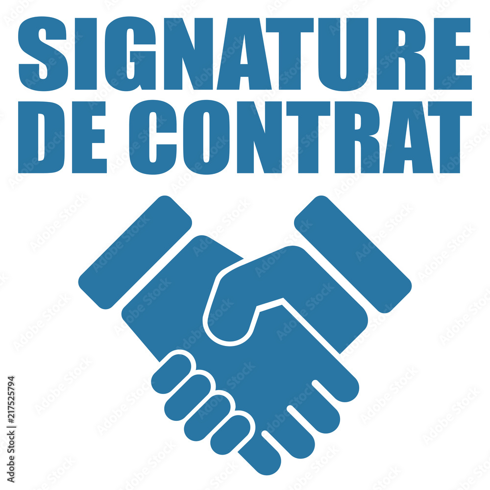 Logo signature de contrat. Logo signature de contrat.