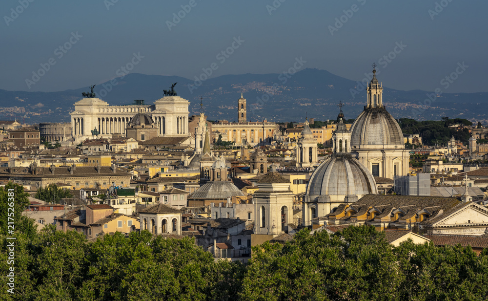 View on Rome city from St. Angel Castle
